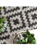 KADIMA DESIGN Teppich Kurzflor Rauten Wohnzimmer in Schwarz