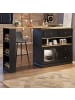 ABRIHOME Ausziehbarer Bartisch mit Stauraum - 360° drehbare Essbar in Schwarz