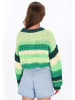 myMo Women Sweater in green multicolor