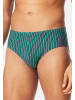 Schiesser Mini Slip / Unterhose 95/5 Essentials - Cotton in Blau / grün