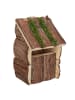 relaxdays Deko-Vogelhaus in Natur - (B)15 x (H)23 x (T)14 cm