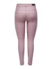 JACQUELINE de YONG Skinny Jeans Leder Optik High Waist Stretch Coated Denim Pants in Rosa