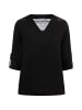 Usha Damen Blusenshirt Mit Spitze in Schwarz