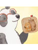 Mr. & Mrs. Panda Tischschoner Bären Liebe Design ohne Spruch in Weiß