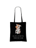 Mr. & Mrs. Panda Uni Tasche Kuh mit Spruch in Schwarz