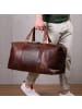 SID & VAIN Leder-Reisetasche Leder Weekender Unisex ZANE in braun