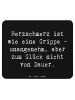 Mr. & Mrs. Panda Mauspad Spruch Herzschmerz Grippe mit Spruch in Schwarz