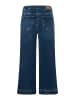 More & More lässige, verkürzte Wide-Leg-Jeans in dark blue denim