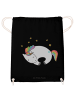 Mr. & Mrs. Panda Jutebeutel Einhorn Nacht ohne Spruch in Schwarz