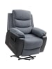 HOMCOM Fernsehsessel mit Aufstehhilfe in Dunkelgrau 96L x 96B x 108H cm