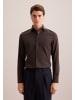 Seidensticker Flanellhemd Slim in Braun
