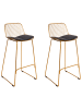 Beliani 2-tlg Barhocker PENSACOLA in Gold/Schwarz
