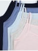 TupTam Mädchen Unterhemd Spaghettiträger Top 5er Pack in blau/grau