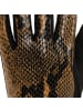 styleBREAKER Stoff Handschuhe in Braun-Schwarz