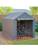 ABRIHOME Gerätehaus in Dunkelgrau 296x190x200 cm für Fahrrad Werkzeug Garten