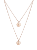 Elli Halskette 925 Sterling Silber Geo, Kreis in Rosegold