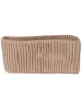 styleBREAKER Strick Stirnband mit Logo in Hellbraun