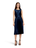 BETTY & CO Chiffonkleid mit Plissee in Dunkelblau