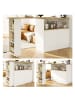 ABRIHOME 90 x 45 x 100 cm Um 360° Sideboard mit Ablageflächen, Schwarz