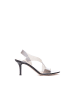 Gianvito Rossi Schwarz Gummi Stiletto Absatz Sandalen
