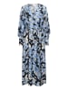 Kaffe Kleid KAjodie Loose fit in Black/Blue Graphic Strokes