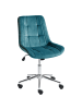 Beliani Bürostuhl MELROSE in Blau/Silber/Schwarz - (W) 60 x (H) 82 x (L) 60 cm