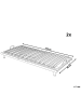 Beliani 2er-Set Manuell Verstellbarer Lattenrost COMFORT in Silber/Heller Holzfarbton