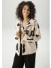 Aniston CASUAL Fleecejacke in sand-schwarz