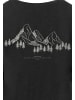 F4NT4STIC Damen T-Shirt Lang PLUS SIZE Mountain Berge in schwarz