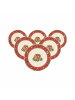 Seltmann Weiden 6er Set Brotteller Marieluise Weihnachtsnostalgie ø 17 cm in creme