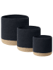 Beliani 3er-Set Korb BASIMA in Beige/Schwarz