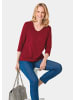 GOLDNER Shirt Shirt mit V-Ausschnitt in dunkelrot