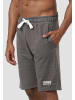 EGOMAXX Sweat Shorts Kurze Baggy Sport Hose mit Tunnelzug Logo in Grau