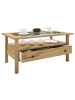 VCM  Holz Sofatisch Couchtisch Schublade Lingis L in Honig-Eiche