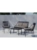 ebuy24 Sofaset Zakynthos (4-teilig) Schwarz 45 x 80 cm