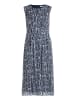BETTY & CO Chiffonkleid ohne Arm in Nature/Dark Blue