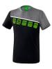 erima 5-C T-Shirt in schwarz/grau melange/weiss