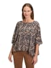 Betty Barclay Schlupfbluse mit Schmucksteinen in Dark Blue/Brown
