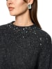 MARC CAIN Alpakamix-Pullover mit Glitzer-Details in Grau