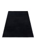 KADIMA DESIGN Teppich Hochflor Shaggy Uni-Look Polypropylen Wohnzimmer in Schwarz