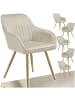 tectake Polstersessel gepolstert, in Samtoptik, gesteppt, 58 x 62 x 82 cm