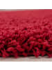 KADIMA DESIGN Teppich Hochflor Unifarben Polypropylen Wohnzimmer Shaggy in Rot