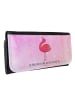 Mr. & Mrs. Panda Damen Portemonnaie Flamingo Stolz mit Spruch in Aquarell Pink