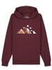 wat? Apparel Sweatshirt Mountains & Moon in Weinrot