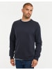 Threadbare Fleecepullover THB Fleece Crew Kisele in blau-schwarz