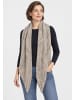 Faera Meliertes Dreieckstuch Strukturstricklook in Beige
