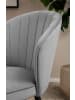 FineBuy Esszimmerstuhl in Grau / Samt / 53x55x83