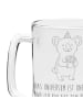Mr. & Mrs. Panda Bierglas Koala Pommes mit Spruch in Transparent