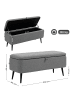 HOMCOM Sitzbank in Grau 102L x 40B x 44H cm
