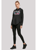 F4NT4STIC Oversized Hoodie Star Wars Wavy Ship Logo in schwarz